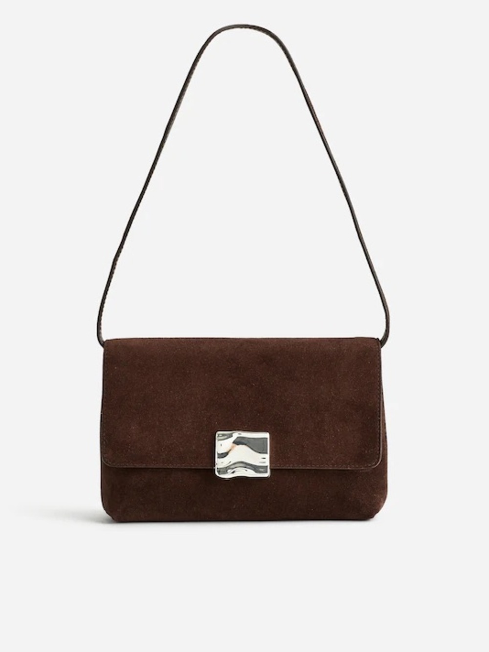 Madewell x AGMES Lennox Brown Suede Shoulder Bag